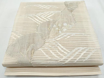 平和屋着物＊夏物　八寸名古屋帯　絽綴れ　立波風景文　金銀糸　正絹　逸品　CABG9945fb