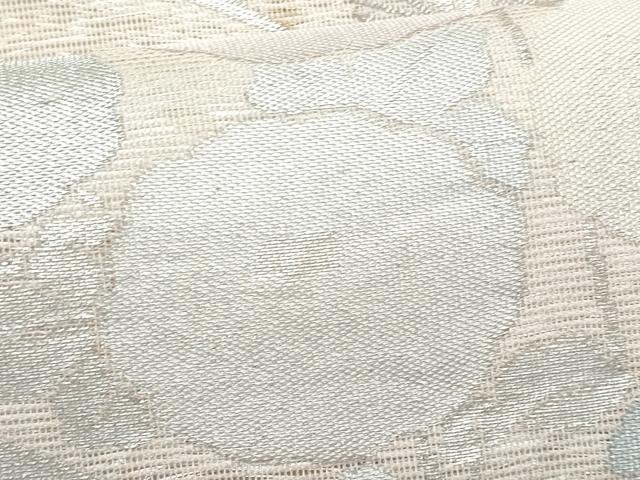 平和屋着物＊夏物 六通柄袋帯 露芝枝花文 銀糸 正絹 逸品 CABG9975fb