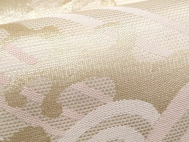 平和屋着物＊夏物 九寸名古屋帯 立波文 金糸 正絹 逸品 CABG9963fb