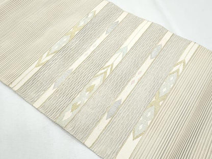 平和屋着物＊夏物 八寸名古屋帯 絽綴れ 横段吉祥文 正絹 逸品 CABG9965fb