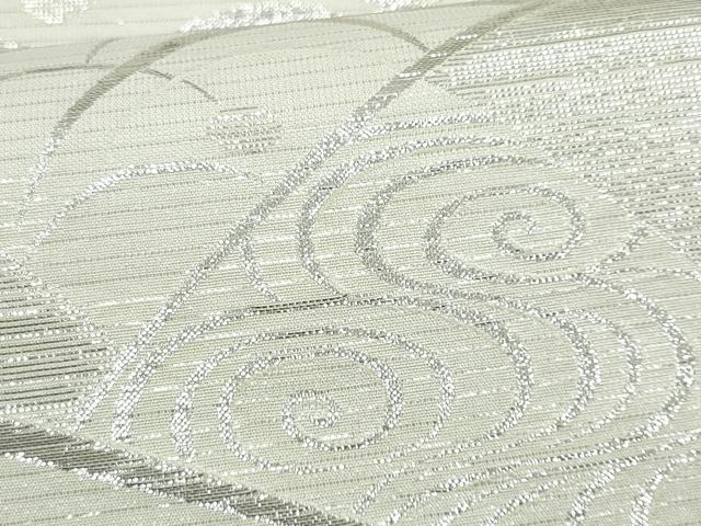 平和屋着物＊夏物 六通柄袋帯 切嵌流水露芝文 銀糸 CABG9980fb