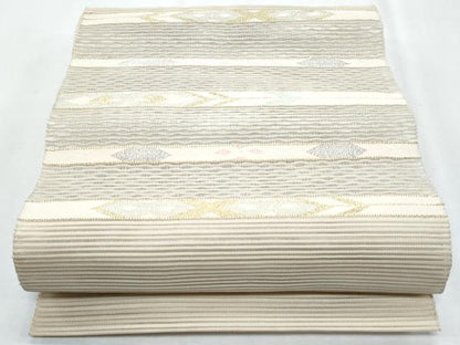 平和屋着物＊夏物 八寸名古屋帯 絽綴れ 横段吉祥文 正絹 逸品 CABG9965fb