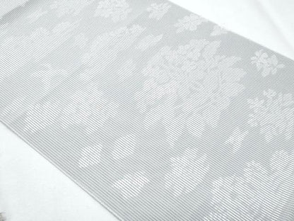 平和屋着物＊夏物 八寸名古屋帯 草花文 正絹 逸品 CABG9969fb