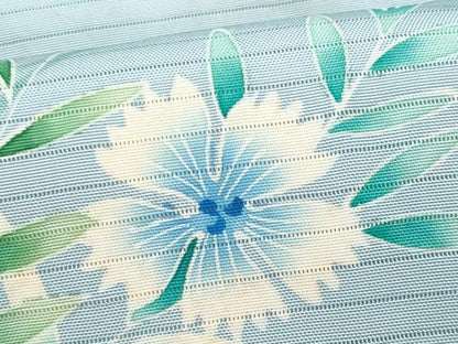 平和屋着物＊夏物　塩瀬　九寸名古屋帯　友禅　作家物　枝花文　正絹　逸品　CABH8013fb
