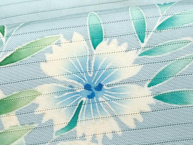 平和屋着物＊夏物　塩瀬　九寸名古屋帯　友禅　作家物　枝花文　正絹　逸品　CABH8013fb