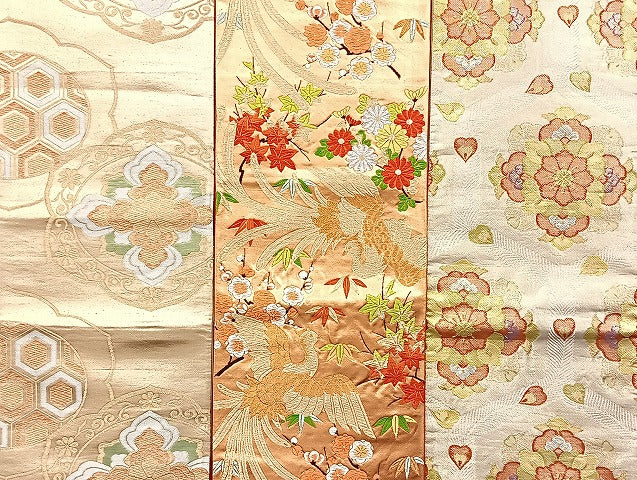 平和屋着物■袋帯 西陣 まとめて100点 向い鶴 尾長鳥 鴛鴦 向い蝶 風景 更紗 花柄 七宝 正倉院 佐賀錦 金銀糸 未使用品有 全て正絹 mmm1113