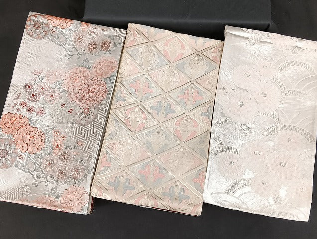 平和屋着物■袋帯 西陣 まとめて100点 鳳凰 向かい鶴 向かい鳥 風景 松竹梅 花柄 七宝 正倉院 佐賀錦 金銀糸  未使用品有 全て正絹 mmm1114
