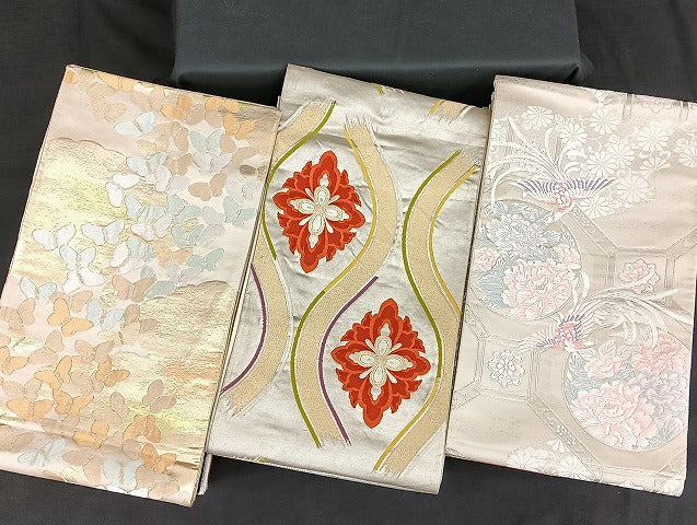 平和屋着物■袋帯 西陣 まとめて100点 鳳凰 鶴 孔雀 尾長鳥 人物 蝶 風景 東海道五拾三次 花柄 七宝 正倉院 未使用品あり 全て正絹 mmm1111