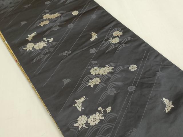 平和屋着物◎両面　全通柄袋帯　流水文　金銀糸　正絹　逸品　DABF8372we