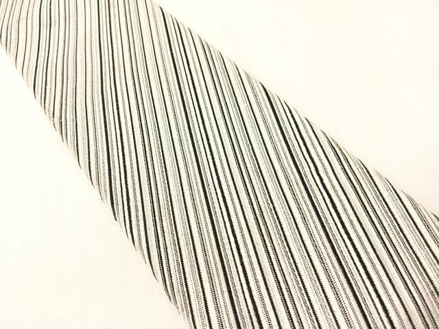 平和屋着物●男性　本場筑前博多織　両面　角帯　斜線文　正絹　逸品　CABH4570vp