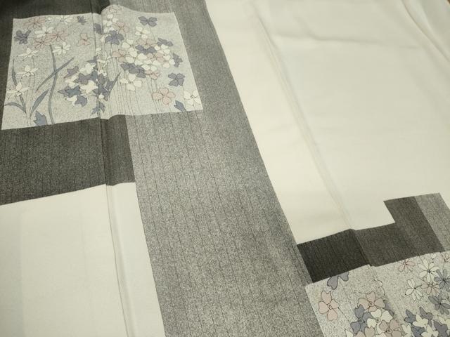 平和屋着物■訪問着　色紙草花文　正絹　逸品　CABH0984ou