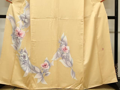 平和屋着物■訪問着　作家物　草花文　正絹　逸品　CABH1000ou