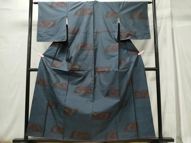 平和屋着物■本場大島紬　横段花文　正絹　逸品　未使用　CABH0990ou