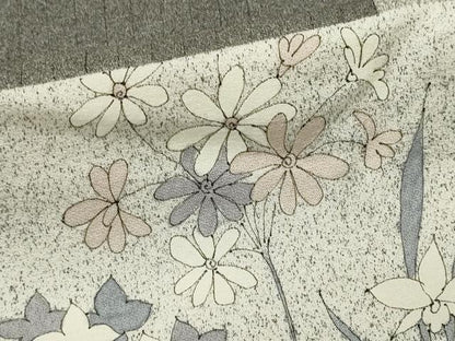 平和屋着物■訪問着　色紙草花文　正絹　逸品　CABH0984ou