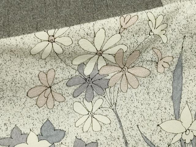 平和屋着物■訪問着　色紙草花文　正絹　逸品　CABH0984ou