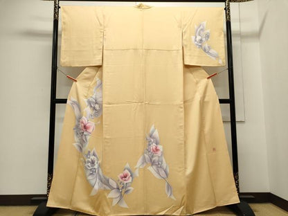 平和屋着物■訪問着　作家物　草花文　正絹　逸品　CABH1000ou