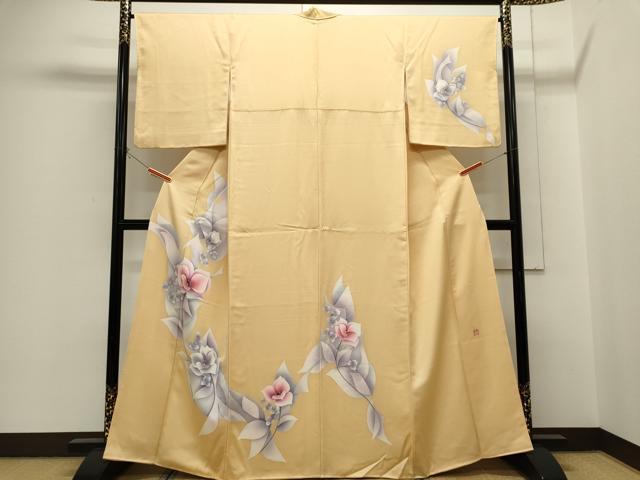 平和屋着物■訪問着　作家物　草花文　正絹　逸品　CABH1000ou