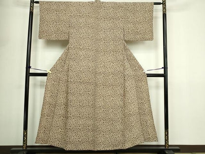 平和屋着物▽上質な小紋　単衣　小花尽くし文　正絹　逸品　DABF8890sf
