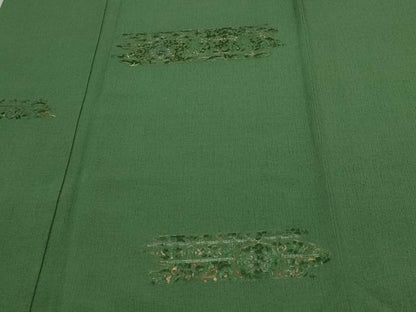 平和屋着物▽訪問着　単衣　総刺繍　花唐草文　正絹　逸品　DABF8894sf