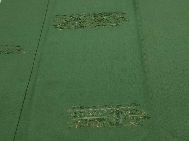 平和屋着物▽訪問着　単衣　総刺繍　花唐草文　正絹　逸品　DABF8894sf