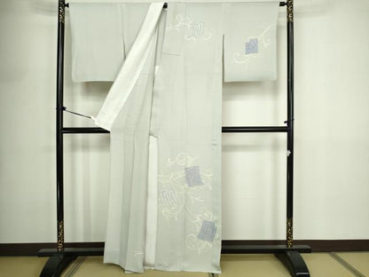 平和屋着物▽訪問着　単衣　源氏香　金彩　正絹　逸品　DABF8889sf