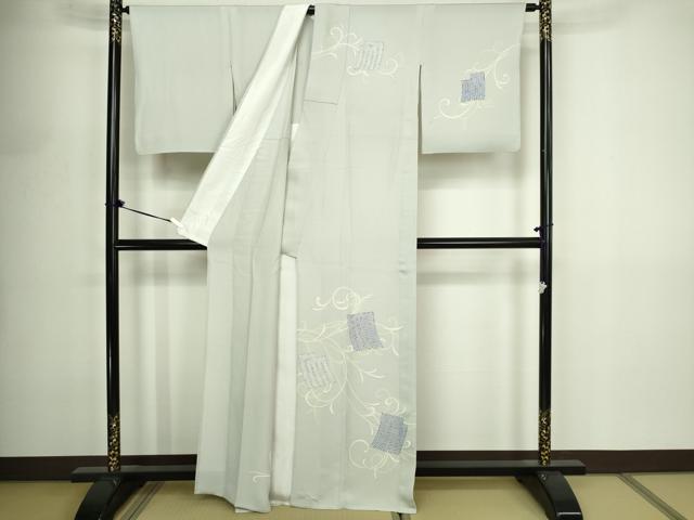 平和屋着物▽訪問着　単衣　源氏香　金彩　正絹　逸品　DABF8889sf