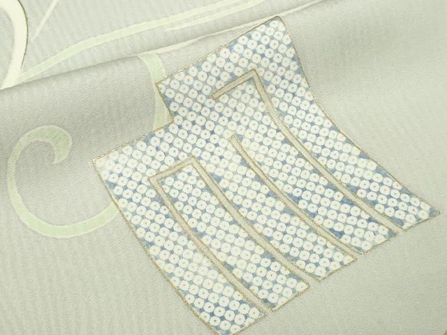 平和屋着物▽訪問着　単衣　源氏香　金彩　正絹　逸品　DABF8889sf