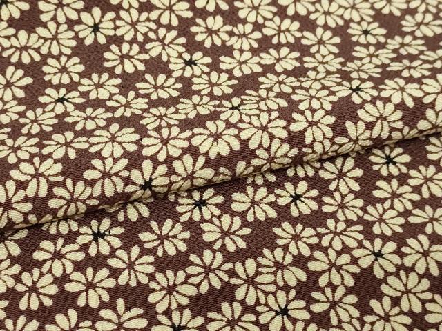 平和屋着物▽上質な小紋　単衣　小花尽くし文　正絹　逸品　DABF8890sf
