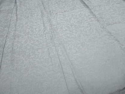 平和屋着物▽上質な色無地　単衣　唐草地紋　淡藤色　銀通し地　ロング丈　正絹　逸品　未使用　DABF8905sf
