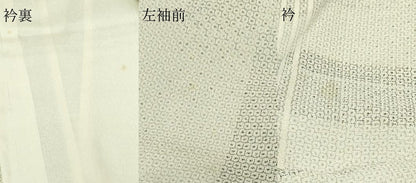 平和屋着物▽本塩沢　単衣　110亀甲　横段文　正絹　逸品　DABF8884sf