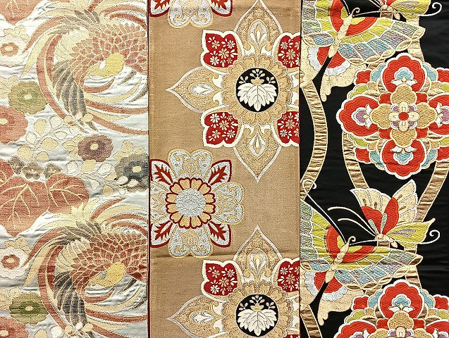 平和屋着物■袋帯 西陣 まとめて100点 鶴 孔雀 尾長鳥 蝶 更紗 松竹梅 花柄 正倉院 佐賀錦 金銀糸 など 未使用品あり 全て正絹 mmm1119
