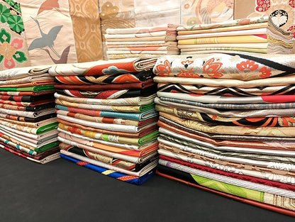 平和屋着物■袋帯 西陣 まとめて100点 鶴 孔雀 尾長鳥 蝶 更紗 松竹梅 花柄 正倉院 佐賀錦 金銀糸 など 未使用品あり 全て正絹 mmm1119