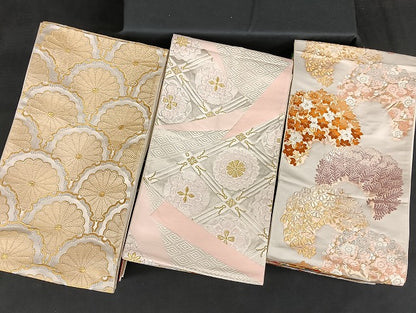 平和屋着物■袋帯 西陣 まとめて100点 向かい鶴 孔雀 向かい尾長鳥 蝶 更紗 花柄 正倉院 立波 佐賀錦 金銀糸 未使用品有 全て正絹 mmm1122