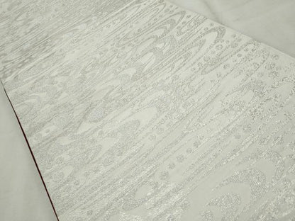 平和屋着物◎両面　全通柄袋帯　和風音　流水文　銀糸　正絹　逸品　CABF2398qe