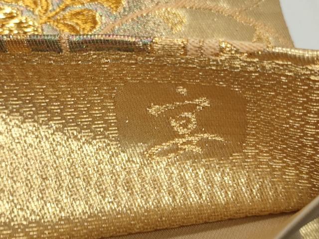 平和屋着物◎六通柄袋帯　唐花華紋　宴　金銀糸　正絹　逸品　CABH8448qe