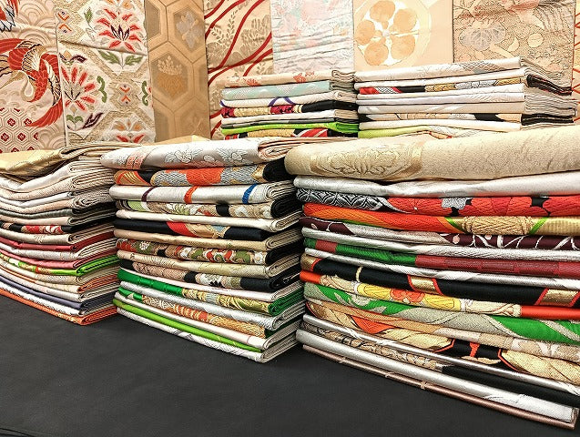 平和屋着物■袋帯 西陣 まとめて100点 鳳凰 鶴 尾長鳥 鴛鴦 風景 更紗 花柄 正倉院 佐賀錦 金銀糸 など 未使用品あり 全て正絹 mmm1133