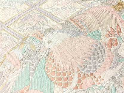 平和屋着物■袋帯 西陣 まとめて100点 鳳凰 鶴 尾長鳥 鴛鴦 風景 更紗 花柄 正倉院 佐賀錦 金銀糸 など 未使用品あり 全て正絹 mmm1133