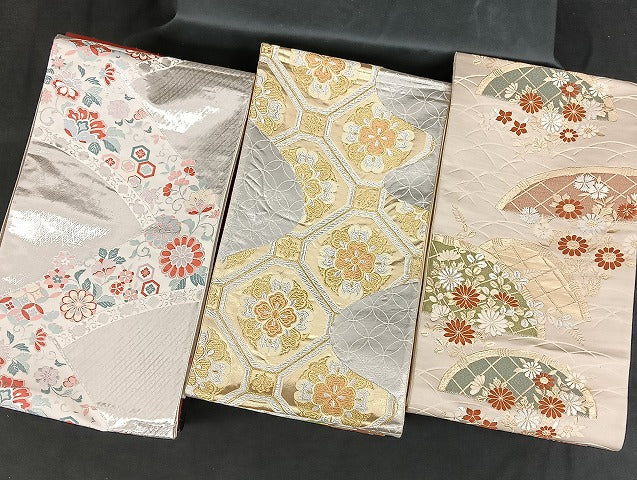 平和屋着物■袋帯 西陣 まとめて100点 鳳凰 向い鶴 向い鴛鴦 更紗 松竹梅 花柄 七宝 正倉院 佐賀錦 金銀糸 未使用品あり 全て正絹 mmm1129
