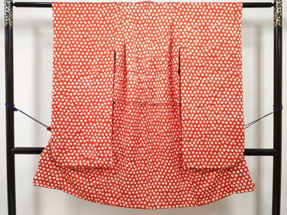 平和屋着物[]七五三　女の子　３歳　祝着　三つ身　総絞り　逸品　DABE7429ma
