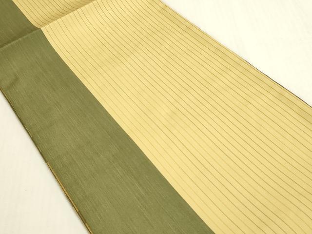 平和屋着物◎両面　六通柄袋帯　ふくれ織　幾何学文様　正絹　逸品　DABF8418we
