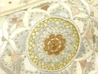 平和屋着物＊夏物　極上　中国三大刺繍　スワトウ刺繍　汕頭刺繍　総刺繍　袋帯　正倉院更紗花蝶文　金銀糸　正絹　逸品　DABG0358az