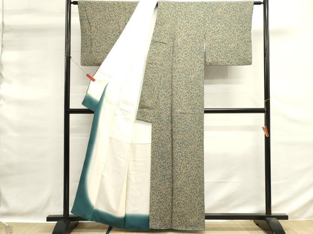 平和屋着物■上質な小紋　舞花文　金彩　正絹　逸品　DABG6692cd