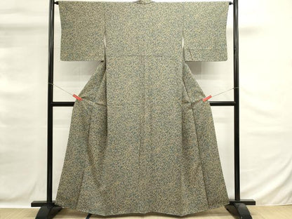 平和屋着物■上質な小紋　舞花文　金彩　正絹　逸品　DABG6692cd