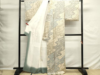 平和屋着物■訪問着　絞り　流水花文　正絹　逸品　DABG6686cd