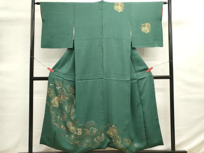 平和屋着物■訪問着　草花文　金彩　正絹　逸品　DABG6685cd