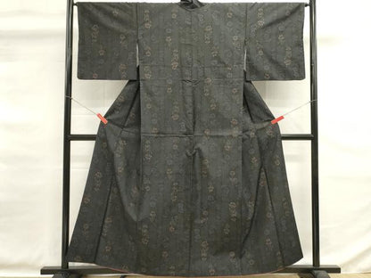 平和屋着物■本場大島紬　花間道　正絹　逸品　DABG6713cd