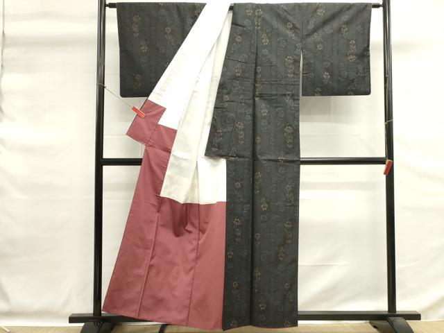 平和屋着物■本場大島紬　花間道　正絹　逸品　DABG6713cd