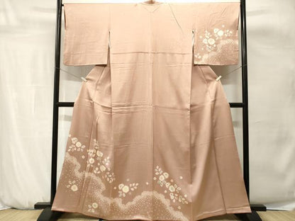 平和屋着物■訪問着　絞り　道長花文　正絹　逸品　CABH0676ev