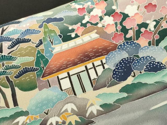 平和屋着物■豪華黒留袖　作家物　寿光織　鴛鴦御所解文　暈し染め　金彩　正絹　逸品　CABH0674ev