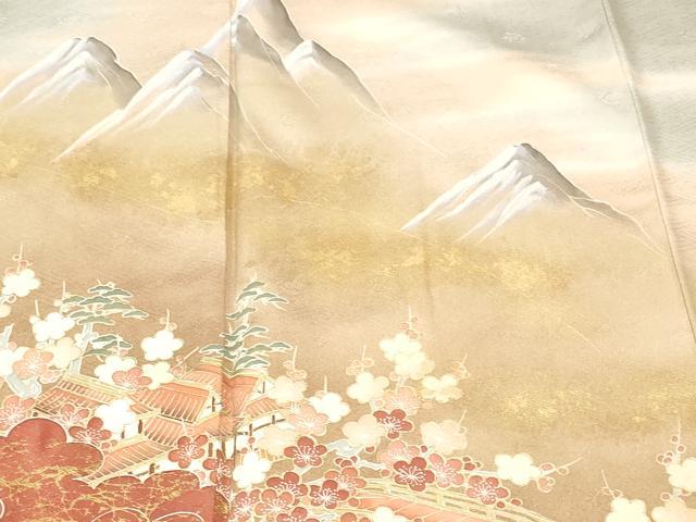 平和屋着物■豪華色留袖　遠山風景文　暈し染め　金彩　正絹　逸品　CABH0660ev